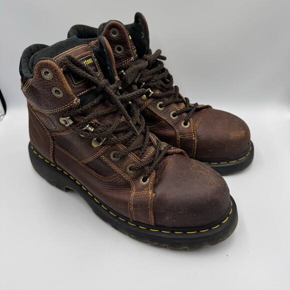 Dr. Martens Boots Mens 13 M Industrial Steel Toe Safety Brown Doc ASTM F2413-11 - Picture 1 of 6